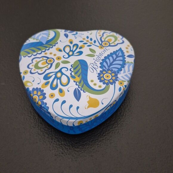 Vintage Brighton Heart Wide Link Bracelet Filigree Earrings Heart Trinket Box - Picture 12 of 13